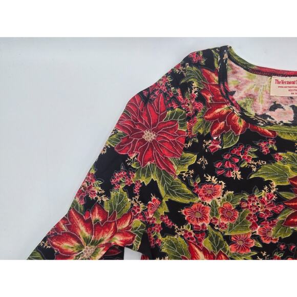 The Vermont Country Store Red Floral Top Size Small VTG - Picture 2 of 16